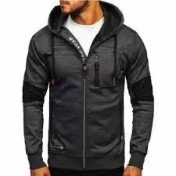 Men Hoodies Men Zipper Hooded Slim Sweatshirt Hoodie